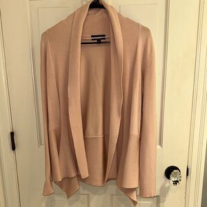 Spense Pink Cardigan with Shawl Collar and Long Sleeves